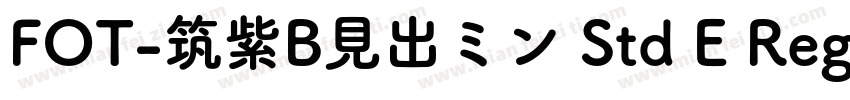 FOT-筑紫B見出ミン Std E Regular字体转换